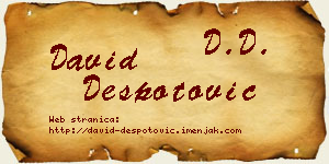 David Despotović vizit kartica